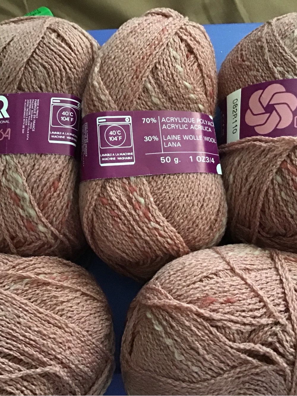 Phildar Discretion 064 Soft Tweed Yarn 5 Skeins - Tan Heather